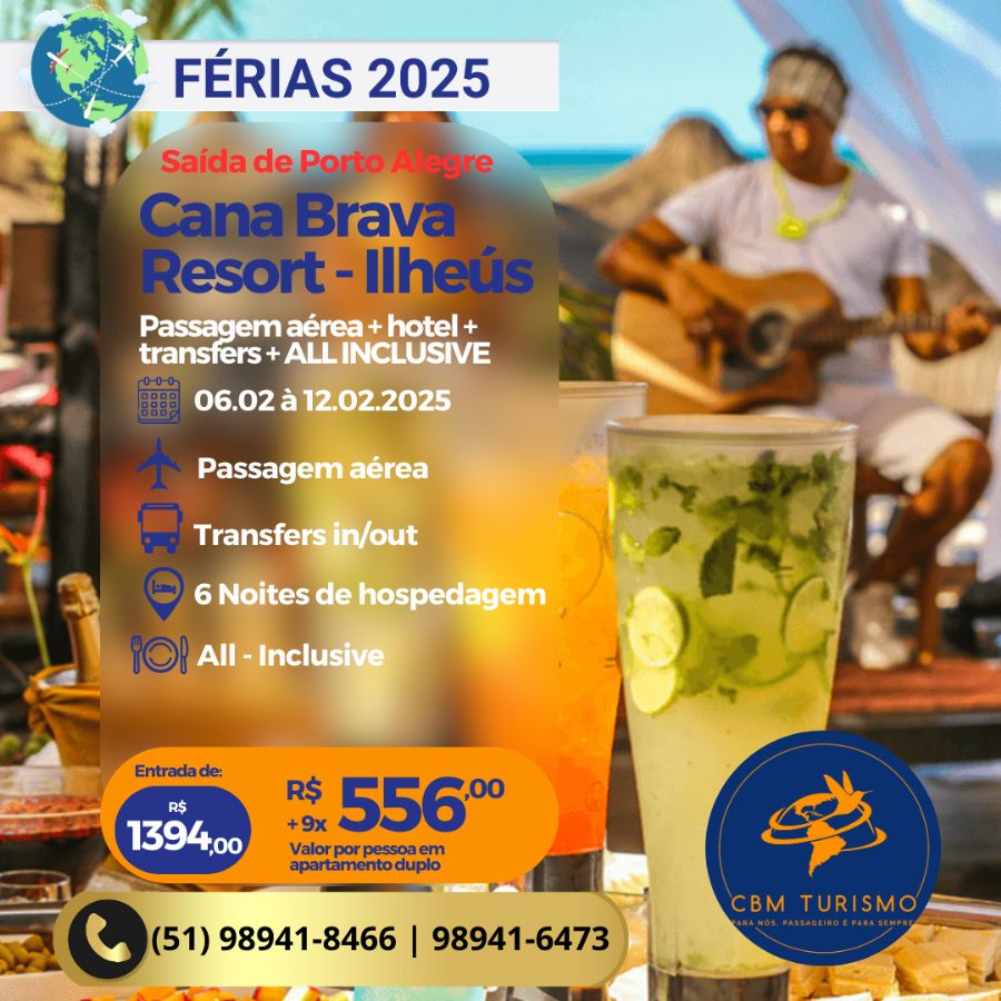 Férias 2025 com All Inclusive na Bahia.